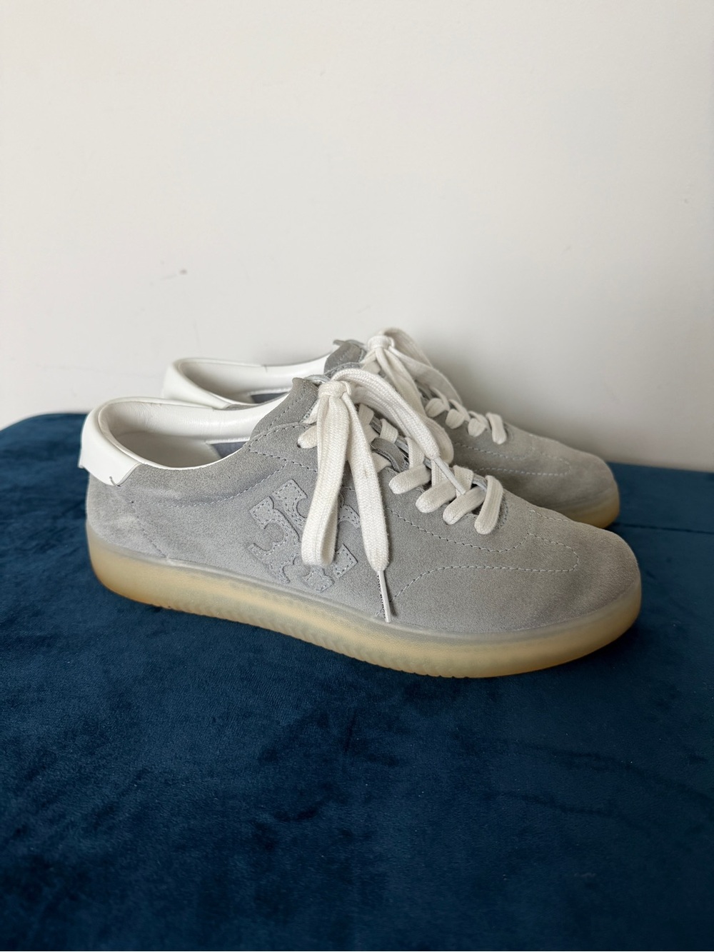 Tory Burch Phoenix Suede Sneakers Blue Women’s Size 7